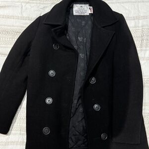 Vintage Mickey Mouse Peacoat - Double-Breasted Wool Jacket